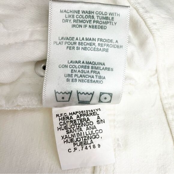 RE/DONE 90s High Rise Ankle Crop Raw Hem Jeans in Vintage White Size 26 | 2 - Picture 12 of 13